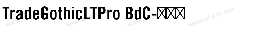 TradeGothicLTPro BdC字体转换
